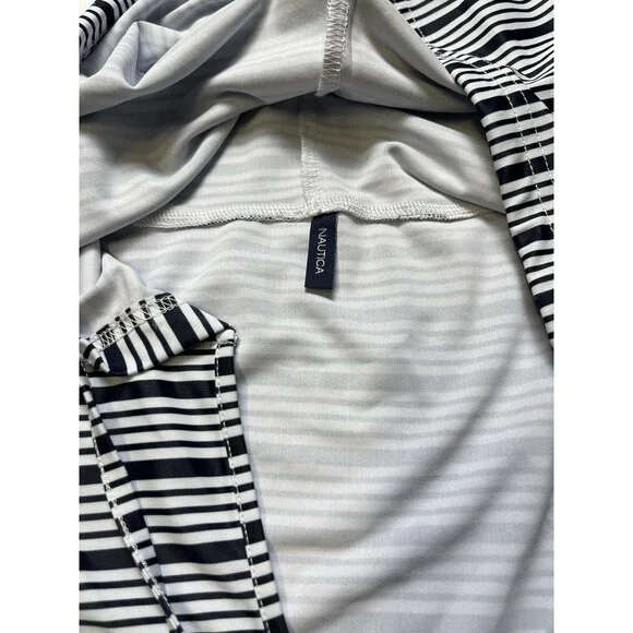 Women's Nautica Hooded Striped Swim Cover Up - Size M - Picture 4 of 4